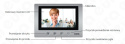 Zestaw Wideodomofonu WiFi Eura stacja bramowa, monitor 7'' kolor biały VDA-13A3_VDA-20A3