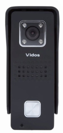Zestaw wideodomofonu VIDOS S6B Czarny monitor 7'' M323 Biały