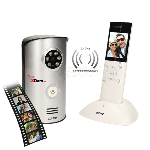 Zestaw wideodomofonowy bezprzewodowy 2,4cala pamięć n/t IP55 HABEO MEMO OR-VID-XT-1043