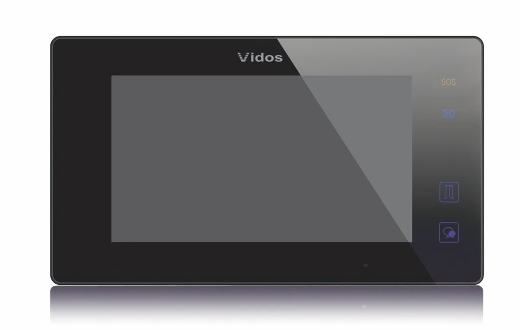 Zestaw cyfrowy wideodomofon dwurodzinny VIDOS S1102A_M1021B czarny