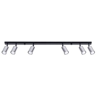 Plafon WINX 6L czarny/chrom