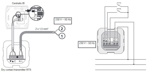 Somfy 1810219 CENTRALIS UNO RTS VB, sterownik z odbiornikiem