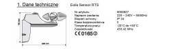 Somfy 1816066 Eolis Sensor RTS LED, radiowy czujnik wiatrowy ze wskaźnikiem LED