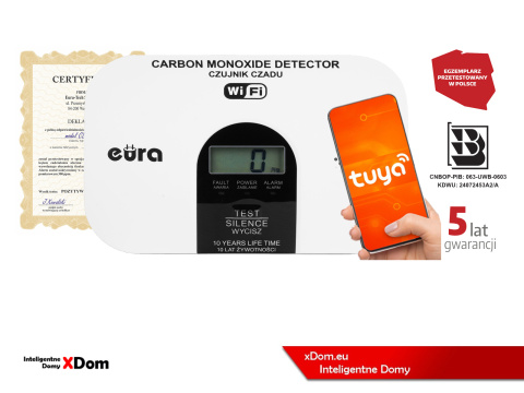 CZUJNIK CZADU WiFi ''EURA'' CD-53A2v5300-TY/B