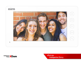 MONITOR ''EURA'' VDA-05A3 biały - LCD 7'' otwieranie 2 wejść, pamięć