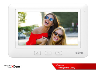 MONITOR ''EURA'' VDA-45A3 ''EURA CONNECT'' - biały, ekran 7'', obsługa 1 wejścia