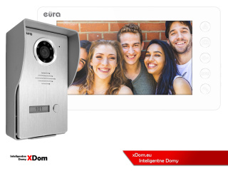 WIDEODOMOFON ''EURA'' CONNECT VDA-21A3_VDA-05A3 BIAŁY kolor 7'' obsługa 1 wejścia