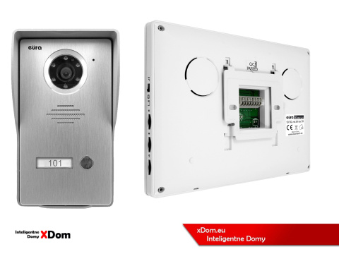 WIDEODOMOFON ''EURA'' CONNECT VDA-21A3_VDA-06A3 BIAŁY kolor 7'' obsługa 1 wejścia