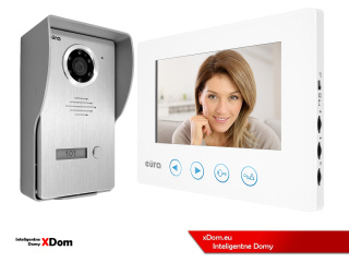 WIDEODOMOFON ''EURA'' CONNECT VDA-21A3_VDA-06A3 BIAŁY kolor 7'' obsługa 1 wejścia
