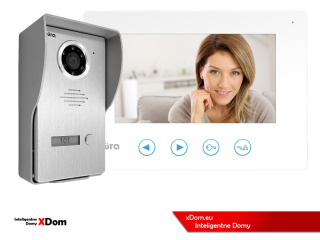 WIDEODOMOFON ''EURA'' CONNECT VDA-21A3_VDA-06A3 BIAŁY kolor 7'' obsługa 1 wejścia