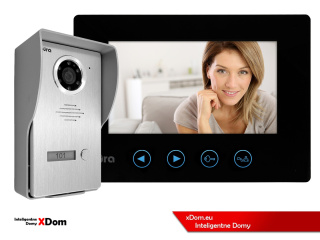 WIDEODOMOFON ''EURA'' CONNECT VDA-21A3_VDA-06A3 CZARNY kolor 7'' obsługa 1 wejścia