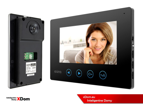 WIDEODOMOFON ''EURA'' CONNECT VDA-21A3_VDA-06A3 CZARNY