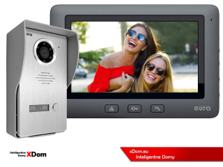 WIDEODOMOFON ''EURA'' CONNECT VDA-21A3_VDA-45A3 CZARNY kolor 7''