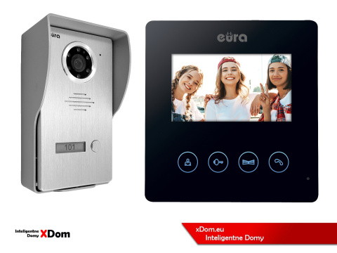 WIDEODOMOFON ''EURA'' CONNECT VDA-21A3_VDA-52A3 CZARNY