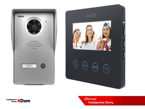 WIDEODOMOFON ''EURA'' CONNECT VDA-21A3_VDA-52A3 CZARNY