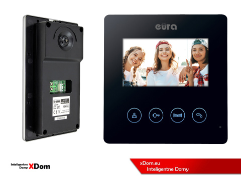 WIDEODOMOFON ''EURA'' CONNECT VDA-21A3_VDA-52A3 CZARNY