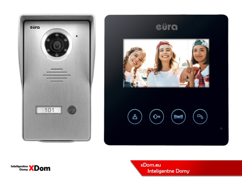 WIDEODOMOFON ''EURA'' CONNECT VDA-21A3_VDA-52A3 CZARNY