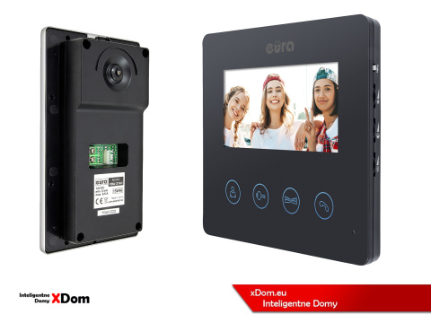WIDEODOMOFON ''EURA'' CONNECT VDA-21A3_VDA-52A3 CZARNY