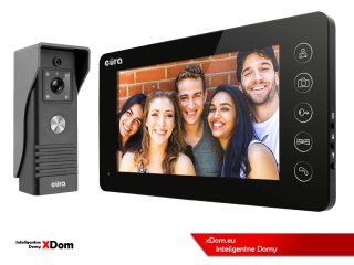 WIDEODOMOFON ''EURA'' CONNECT VDA-78A3_VDA-05A3 CZARNY kolor 7'' obsługa 1 wejścia