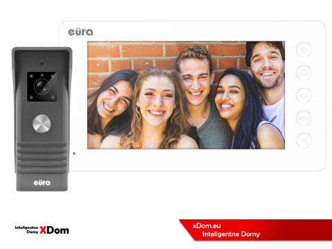 WIDEODOMOFON ''EURA'' CONNECT VDA-78A3_VDA-05A3 BIAŁY