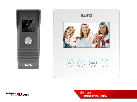 WIDEODOMOFON ''EURA'' CONNECT VDA-78A3_VDA-06A3 BIAŁY