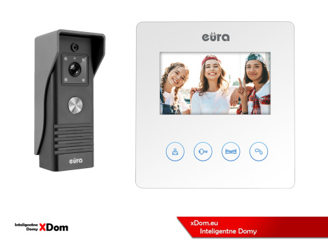 WIDEODOMOFON ''EURA'' CONNECT VDA-78A3_VDA-06A3 BIAŁY