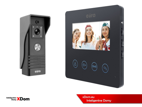 WIDEODOMOFON ''EURA'' CONNECT VDA-78A3_VDA-06A3 CZARNY