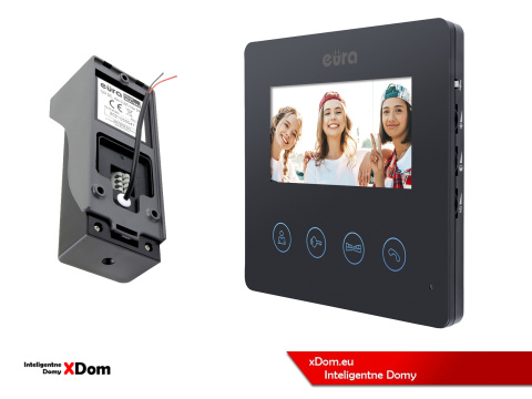 WIDEODOMOFON ''EURA'' CONNECT VDA-78A3_VDA-06A3 CZARNY