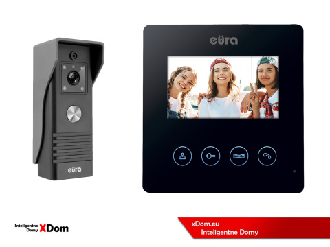 WIDEODOMOFON ''EURA'' CONNECT VDA-78A3_VDA-06A3 CZARNY