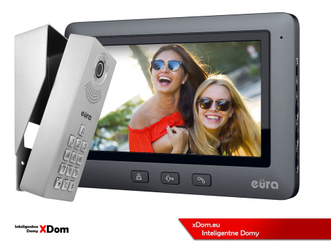 WIDEODOMOFON ''EURA'' CONNECT VDA-81A3_VDA-45A3 Z SZYFRATOREM CZARNY