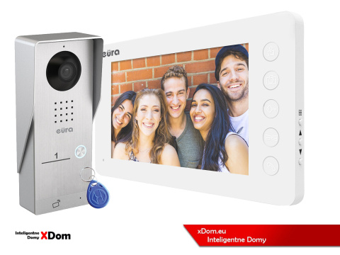 WIDEODOMOFON ''EURA'' CONNECT VDA-91A3_VDA-05A3 CZYTNIK RFID BIAŁY