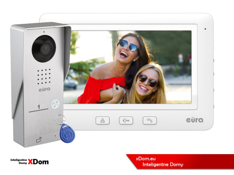 WIDEODOMOFON ''EURA'' CONNECT VDA-91A3_VDA-45A3 CZYTNIK RFID BIAŁY