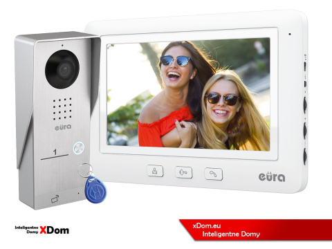 WIDEODOMOFON ''EURA'' CONNECT VDA-91A3_VDA-45A3 CZYTNIK RFID BIAŁY