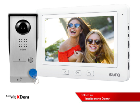 WIDEODOMOFON ''EURA'' CONNECT VDA-91A3_VDA-45A3 CZYTNIK RFID BIAŁY