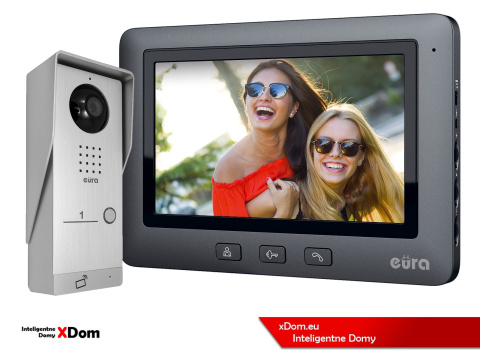 WIDEODOMOFON ''EURA'' CONNECT VDA-91A3_VDA-45A3 CZYTNIK RFID CZARNY