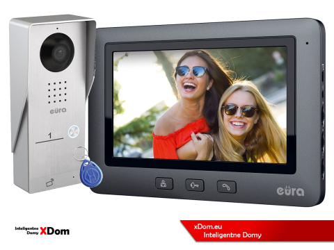 WIDEODOMOFON ''EURA'' CONNECT VDA-91A3_VDA-45A3 CZYTNIK RFID CZARNY