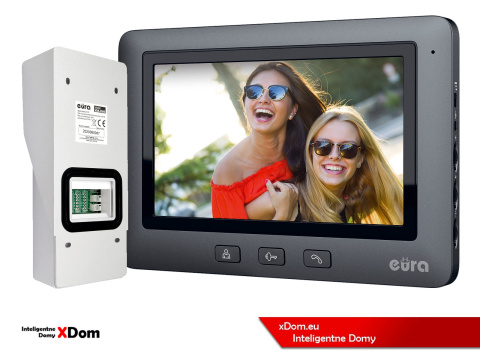 WIDEODOMOFON ''EURA'' CONNECT VDA-91A3_VDA-45A3 CZYTNIK RFID CZARNY