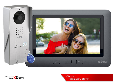 WIDEODOMOFON ''EURA'' CONNECT VDA-91A3_VDA-45A3 CZYTNIK RFID CZARNY