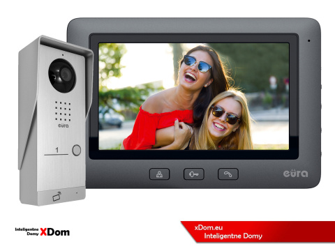 WIDEODOMOFON ''EURA'' CONNECT VDA-91A3_VDA-45A3 CZYTNIK RFID CZARNY