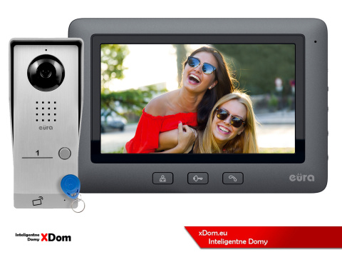 WIDEODOMOFON ''EURA'' CONNECT VDA-91A3_VDA-45A3 CZYTNIK RFID CZARNY