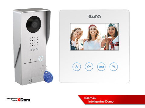 WIDEODOMOFON ''EURA'' CONNECT VDA-91A3_VDA-52A3 CZYTNIK RFID BIAŁY