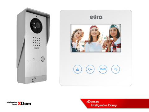 WIDEODOMOFON ''EURA'' CONNECT VDA-91A3_VDA-52A3 CZYTNIK RFID BIAŁY