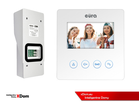 WIDEODOMOFON ''EURA'' CONNECT VDA-91A3_VDA-52A3 CZYTNIK RFID BIAŁY