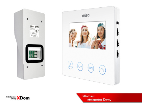 WIDEODOMOFON ''EURA'' CONNECT VDA-91A3_VDA-52A3 CZYTNIK RFID BIAŁY