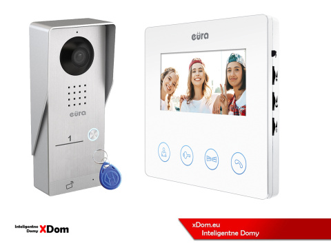 WIDEODOMOFON ''EURA'' CONNECT VDA-91A3_VDA-52A3 CZYTNIK RFID BIAŁY