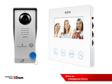 WIDEODOMOFON ''EURA'' CONNECT VDA-91A3_VDA-52A3 CZYTNIK RFID BIAŁY