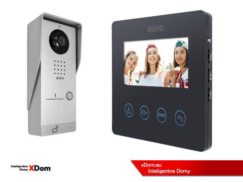 WIDEODOMOFON ''EURA'' CONNECT VDA-91A3_VDA-52A3 CZYTNIK RFID CZARNY