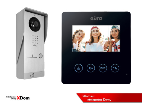 WIDEODOMOFON ''EURA'' CONNECT VDA-91A3_VDA-52A3 CZYTNIK RFID CZARNY