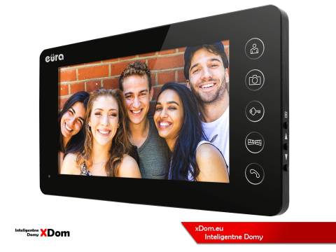 WIDEODOMOFON ''EURA'' VDP-76A3 - czarny, 7''