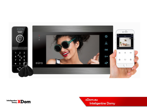 WIDEODOMOFON WIFI VDP-00C5 - biały, monitor 7'' kamera 960p, RFID, szyfrator